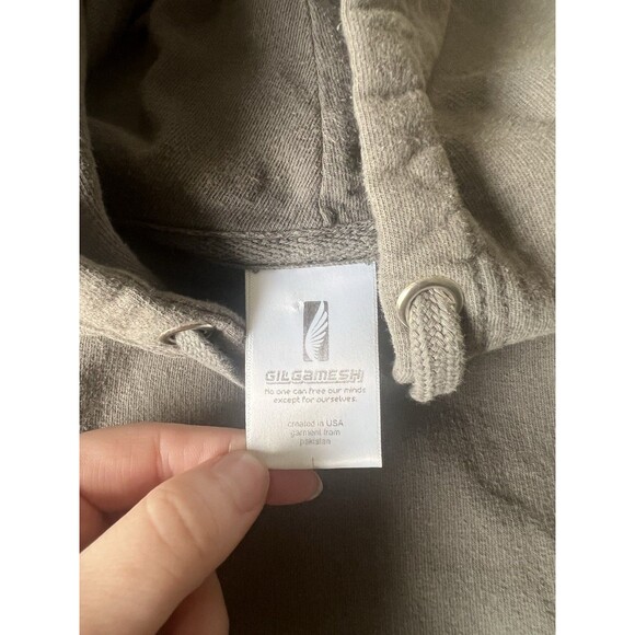 Gilgamesh‎ Yip Yip Embroidered Appa Hoodie Gray Last Air Bender Men’s Medium - Picture 3 of 5